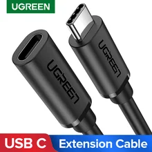 Ugreen USB C Удлинительный кабель type C Удлинительный шнур USB-C Thunderbolt 3 для MacBook Pro Zend Switch USB 3,1 USB Удлинительный кабель