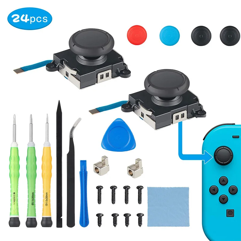 3D Аналоговый джойстик Joycon Замена для Nintendo Switch Thumb Stick защелка Triwing Отвертка Joy con