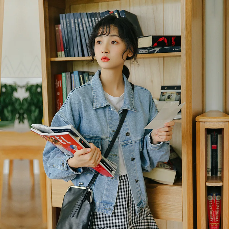 

2019 Autumn And Winter New Style Jacket Short Trend Japanese-style Style Dark Color Long Sleeve Jacket Can Be Connected Boutique