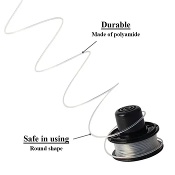 

6PCS Replacement Trimmer Line Spool For Black & Decker RS-136 With Cap Brand New And High Quality 2020 New Arival