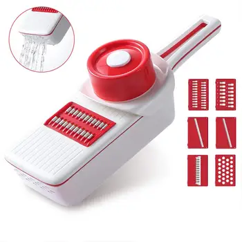 

6 in 1 Mandoline Vegetable Fruit Slicer Set Multifunctional Potato Peeler Fruit Carrot Grater Salad Maker Kitchen Tool Wholesale