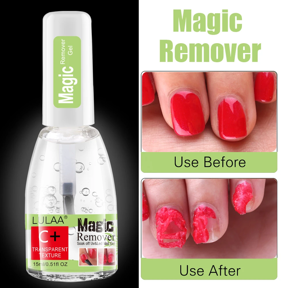 15ML Magic Soak Off Gel Nail Polish Brust Cleaner Nail UV Gel Lacquer Remover Sticky Layer Acetone Degreaser Manicure Polish Remover| -