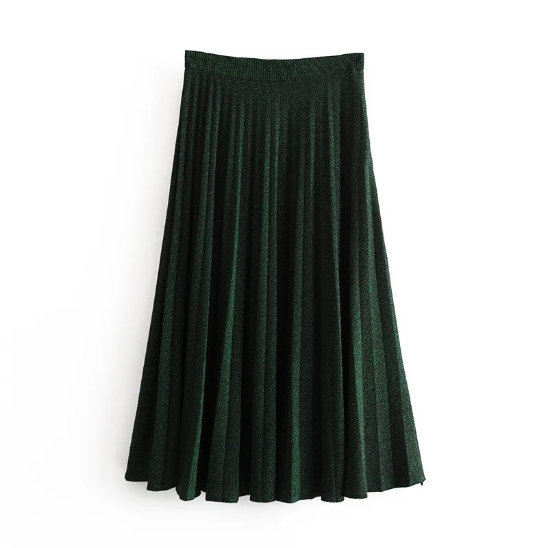 

2020 New Style Europe And America WOMEN'S Dress New Style Trend of the Wind Liangsi Metal Color Pleated Skirt A8gs12518