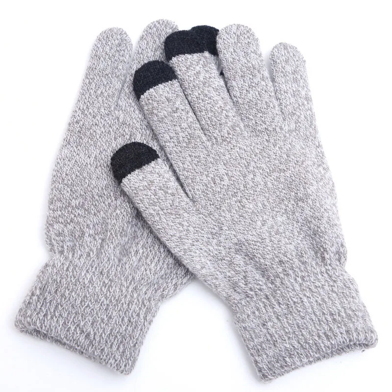 cotton gloves for men Winter Touch Screen Gloves Women Men Warm Skiing Gloves Cashmere Knit Mittens Full Finger Weave Glove Guantes Adult Thick Luvas cold weather work gloves