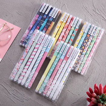 

6 Pcs/Box Kawaii Flower Fruit Starry Star Gel Pen Set Cute Color Pens 0.5mm Neutral Pen For Kids Gifts School Office Stationery