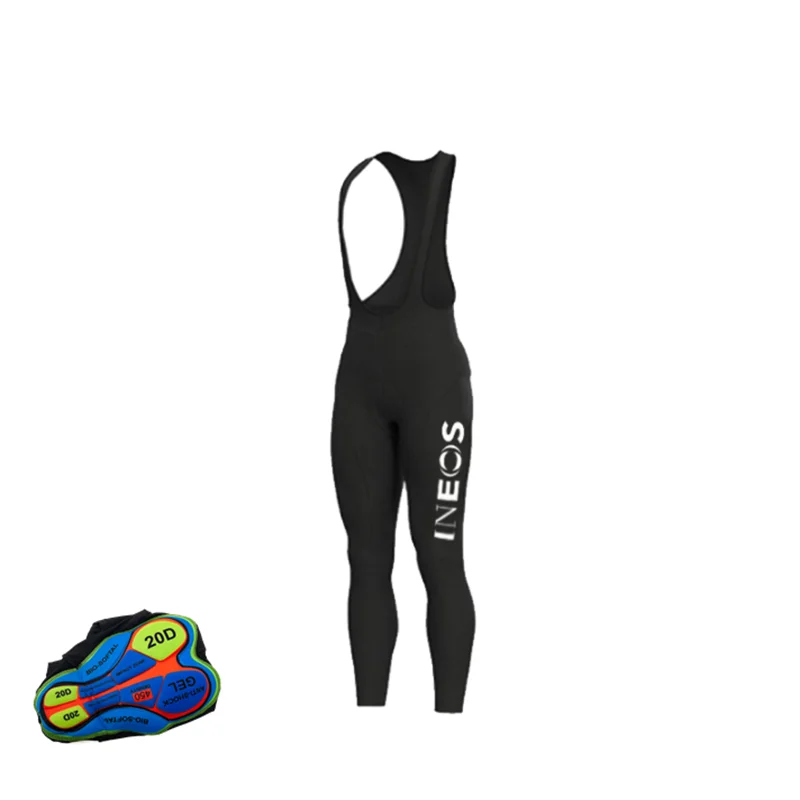 Men's Cycling Long Pants with Bib MTB Bicycle Cycle Tights Trousers Bike MTB Pants with 20D Gel Padded Gel Pad Stirrup