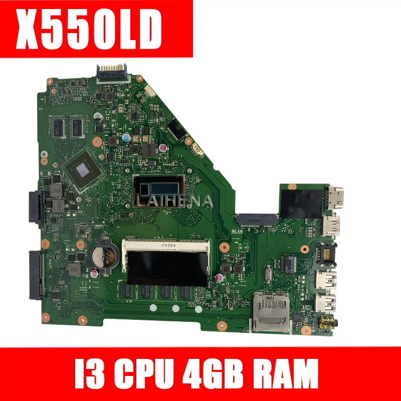 

X550LD Motherboard REV2.0 i3 CPU 4GB GT820M For ASUS X550L Y581L X552L R510L X550LN X550LC Laptop motherboard X550LD Mainboard