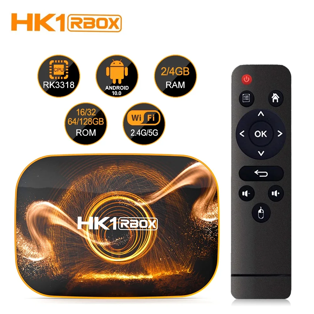 Приставка Смарт ТВ HK1 RBOX R1 4 + 32/64/128 ГБ Android 10 0|ТВ-приставки и медиаплееры| |
