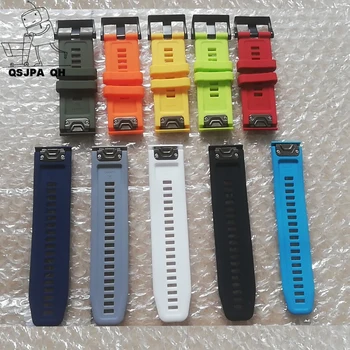 

26mm 22mm Sport Silicone Watchband Wriststrap for Garmin Fenix 6X 6 Pro 5X 5 Plus 3 HR Easy Fit Quick Release wirstband