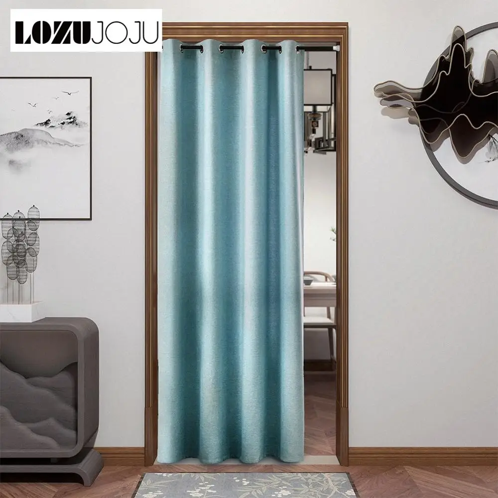 

LOZUJOJU 1 Piece Door Curtains Grommet Top Type Modern Design Solid Style Partition Decor Kitchen Windows All Match Elegant