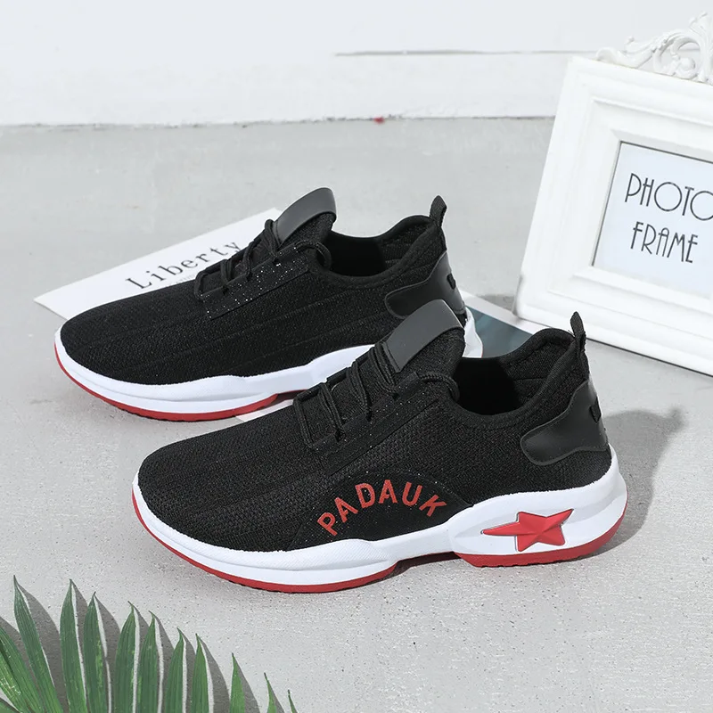 

2020 Spring And Summer New Style Fashion Korean-style Trend Versatile WOMEN'S Shoes Lace-up Soft-Sole Sports Running Shoes Breat