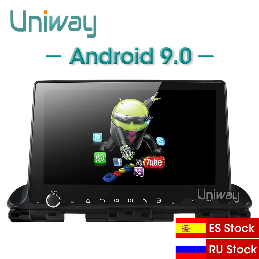 Flash Deal Uniway ASLT9071 android 9.0 car dvd for Kia CERATO K3 2018 2019 video radio player gps navigation with steering wheel car stereo 3
