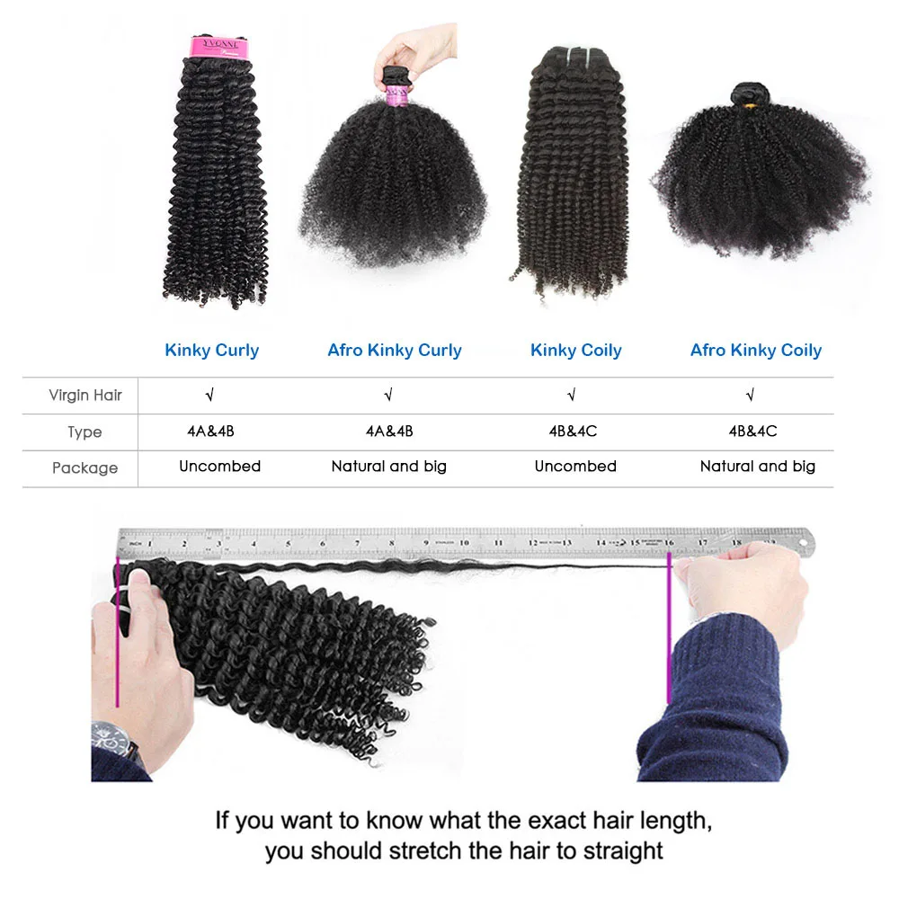 Yvonne 4A 4B Kinky Curly Bundles With Closure 3/4+1 Human Hair Bundles With Closure 4×4/5×5 Brazilian Virgin Hair Weave 6 Yvonne 4A 4B Kinky Curly Bundles With Closure 3/4+1 Human Hair Bundles With Closure 4×4/5×5 Brazilian Virgin Hair Weave 6