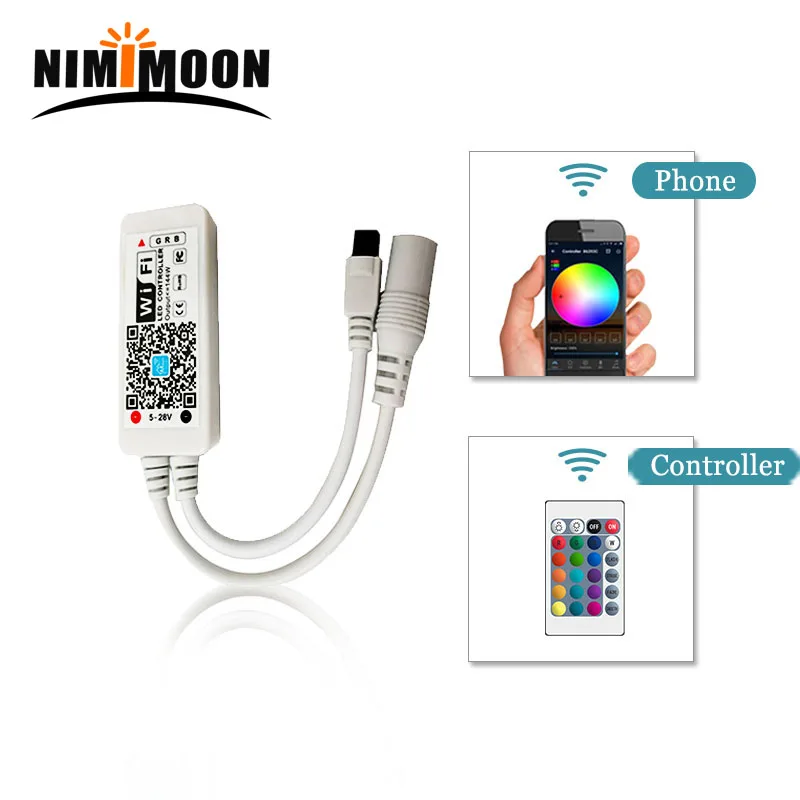 RGB светодиодный светильник SMD 2835 5 м Водонепроницаемая RGB лента DC12V Светодиодный диодный светильник гибкая полосатая лампа ИК wifi контроллер