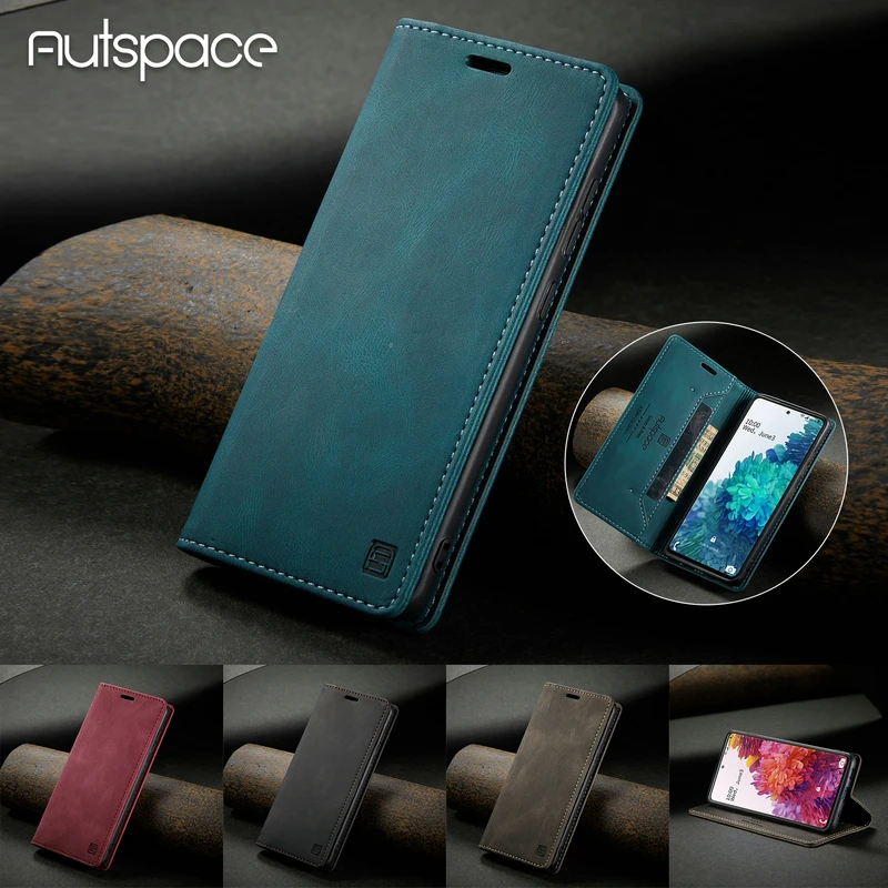 Чехол-книжка для Samsung galaxy A51 A71 A52 A21S A50 A40 Note 20 S21 Ultra S20 FE S10 S9 Plus M31 кожаный | Мобильные