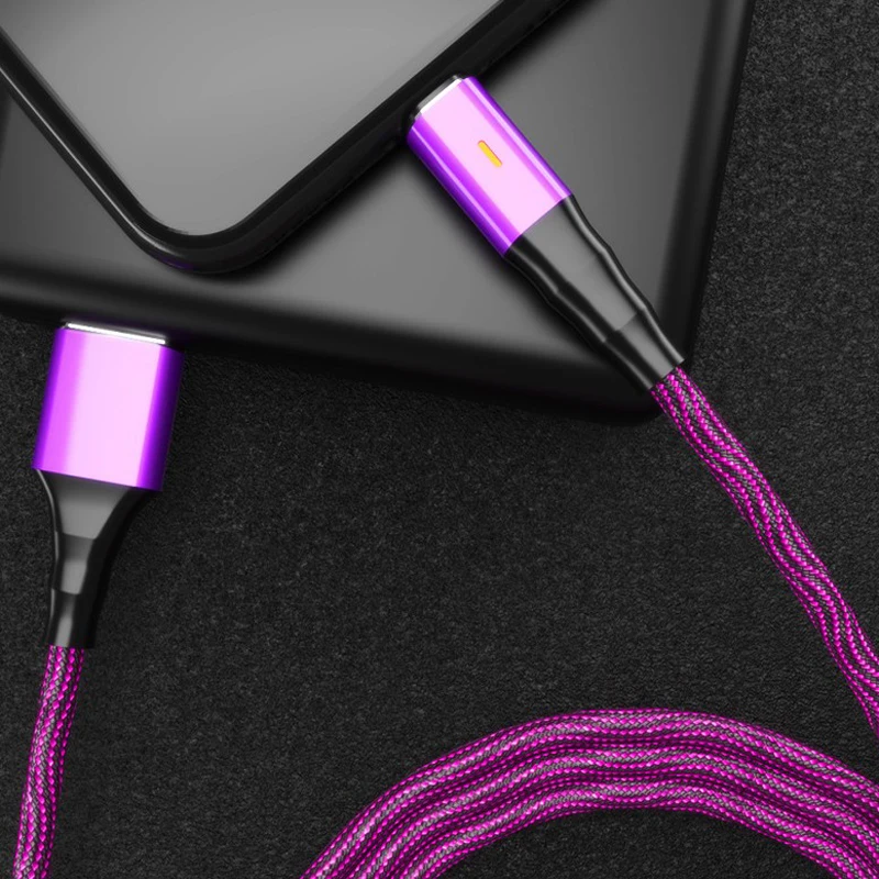 Micro USB Авто отсоединить кабель QC3.0 USB быстрая зарядка защита умный кабель отключения питания провод данных Android Мобильный Microusb - Цвет: red Type-c
