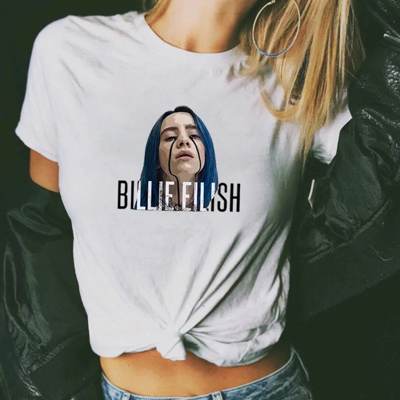 

FIXSYS Punk Style Women Tshirt Female T-shirt Women Funny Streetwear Ladies Short Sleeve Round Neck Tee Shirts White Tees