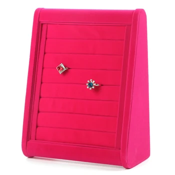 

NEW Velvet Jewelry Drawer Organizer Tray Stackable Showcase Display Earring Ring Necklace Storage Bos Jewelry Display Props