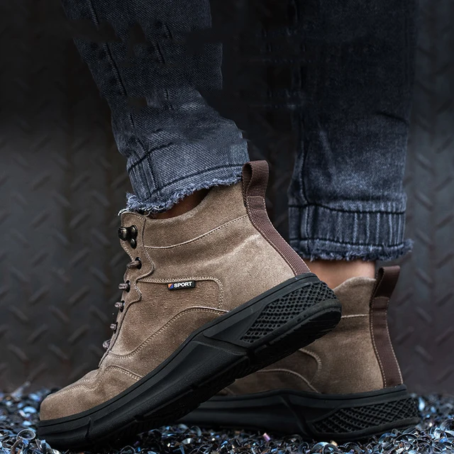 Winter Men's Indestructible Work Boots Puncture Proof Steel Toe