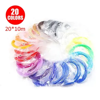 

100 Meters 20 Colors PLA Filament Consumables For 3D Printing Pen Accessories Threads 3 D Printer Pens Consumables For Gifts