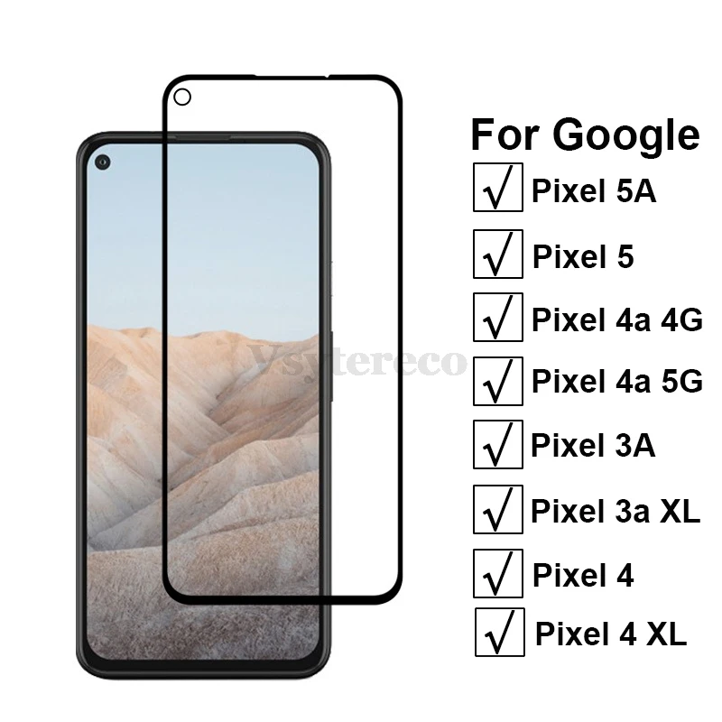 3-1 Pz Vetro Temperato Per Google Pixel 5A 5 3 3A Xl 3Xl 3 Vidrio Full Cover Glass Per Google Pixel 4A 4G 5G Screen Protector