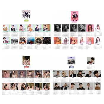 

BLACKPINK SEVENTEEN TWICE GOT7 Desktop Stereo 2020 Calendar Poster Concept Glossy 2020 Calendar Poster Home Decoration