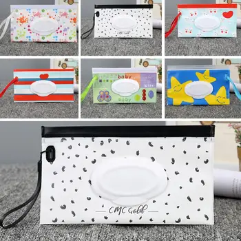 

Portable Baby Wet Wipes Bag Reusable Cute Baby Asscories Wipe Storage Tissue Case Holder Eco-Friendly Container For Toddler Baby