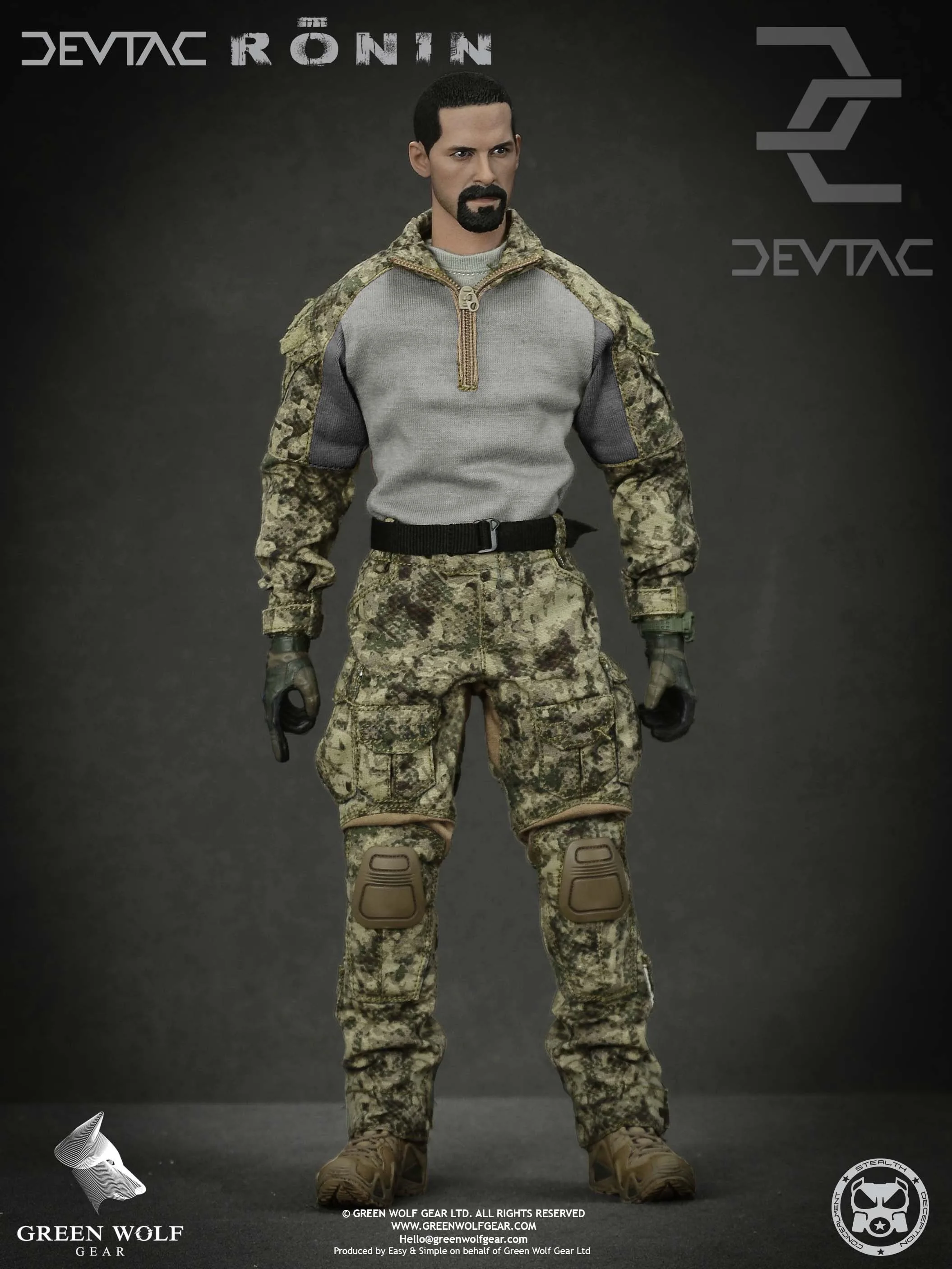 Легко и просто ЗЕЛЕНЫЙ ВОЛК ES 1:6 GWG007 DEVTAC Ронин солдат фигурка коллекция подарки