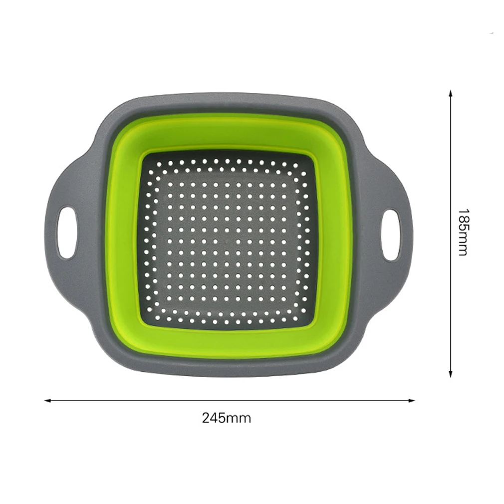 2 шт./компл. складной силиконовый дуршлаг складной корзина для белья дренажный фильтр корзина с ручкой аксессуары для кухни инструменты