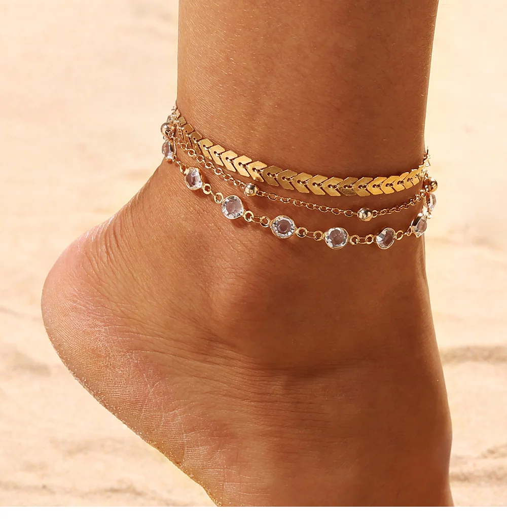 Boho Ankle Bracelet Zircon Multilayer Beads Anklet Barefoot Beach Accessories Leg Bracelet Foot For Women Jewelry Gifts 2020 Boho Ankle Bracelet Zircon Multilayer Beads Anklet Barefoot Beach Accessories Leg Bracelet Foot For Women Jewelry Gifts 2020