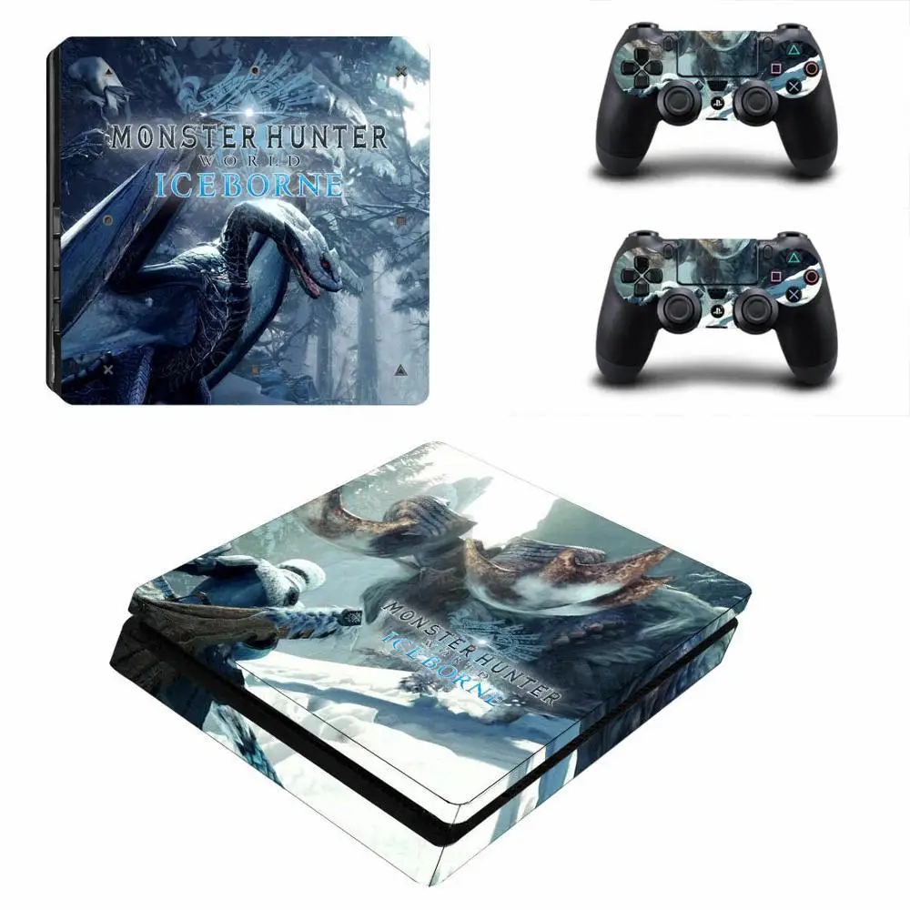 YSP4S-3591 PS4 тонкие наклейки Monster Hunter World Iceborne PS 4 Slim Skin Стикеры для playstation 4 Slim консоль и контроллер - Цвет: YSP4S-3591