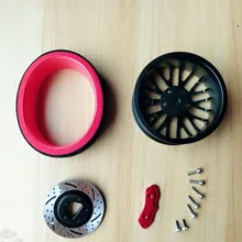 Commande de voiture RC, volant avec disque de frein, étrier de frein rouge pour FUTABA 3PV 7PX RadioLink R6FG RC3S