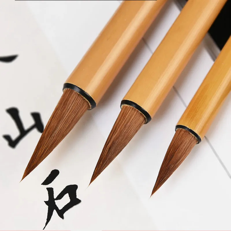 Китайская кисть для каллиграфии Caligrafia Волчья шерсть Huzhou набор чернил Tinta
