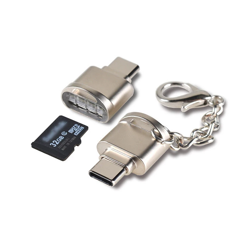 Портативный мини-считыватель карт type C Micro SD TF считыватель карт OTG адаптер USB кард-ридер для телефона