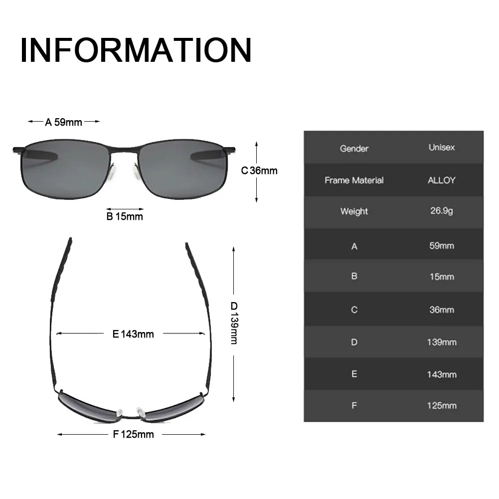 Brand Polarized Sunglasses Metal Frame Square Classic Male Sunglasses Men Driving Sun glasses Shades Goggle High Quality_voghion.com