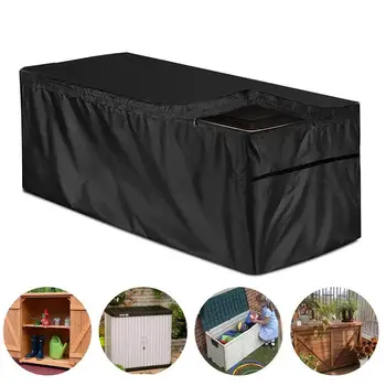 

Patio Deck Box Cover Outdoor Waterproof UV Protection Container Cover Bag With Zipper For Outdoor Garden Boxes Protection Case