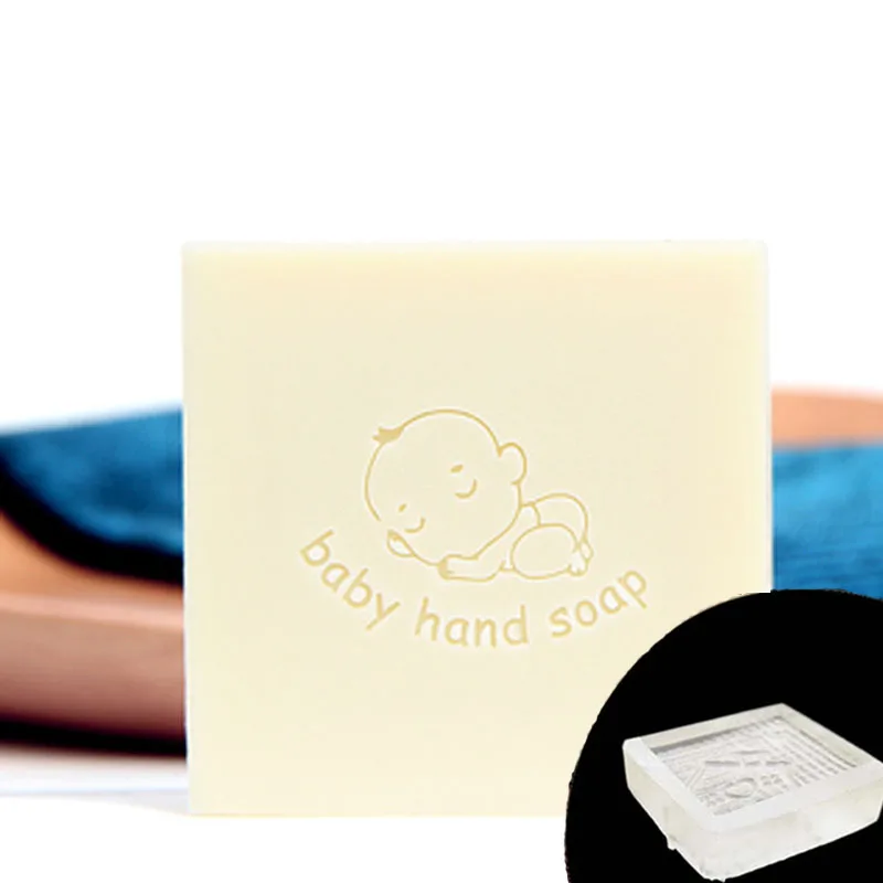 DIY Soap Stamp with Acrylic Seal, Organic Natural Soap Making Tools, Handmade Letter, Lovely Baby Patern, Chapter Resin