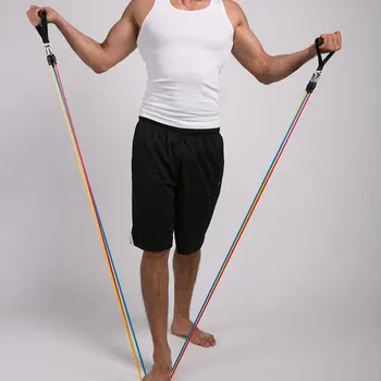 

11PCS/Set Latex Resistance Bands Crossfit Training Exercise Yoga Tubes Pull Rope Rubber Expander Elastic Bands Fitness hot