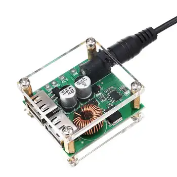 

LEORY Dual USB Output DC-DC Vehicle Charging Buck Voltage Regulator Power Supply Module with Case