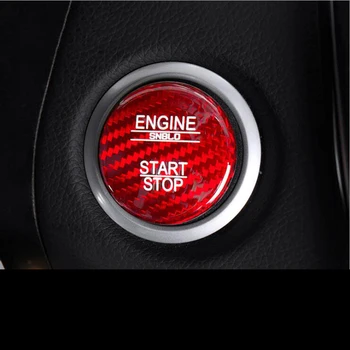 

Carbon fiber Car styling Ignition Switch Engine Start Stop Button Cover Trim Stickers For Mercedes Benz C Class W205 GLC 2015-18
