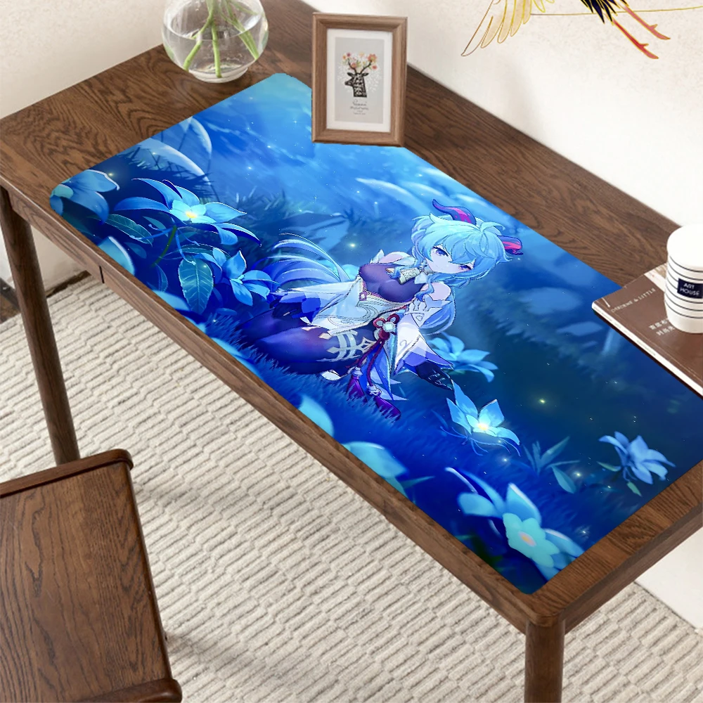 

Ganyu Genshin Impact Mouse Pad Gamer Accessories Large 900x400mm Speed Keyboard Desk Mat Computer Tapis De Souris LOL Mousepad