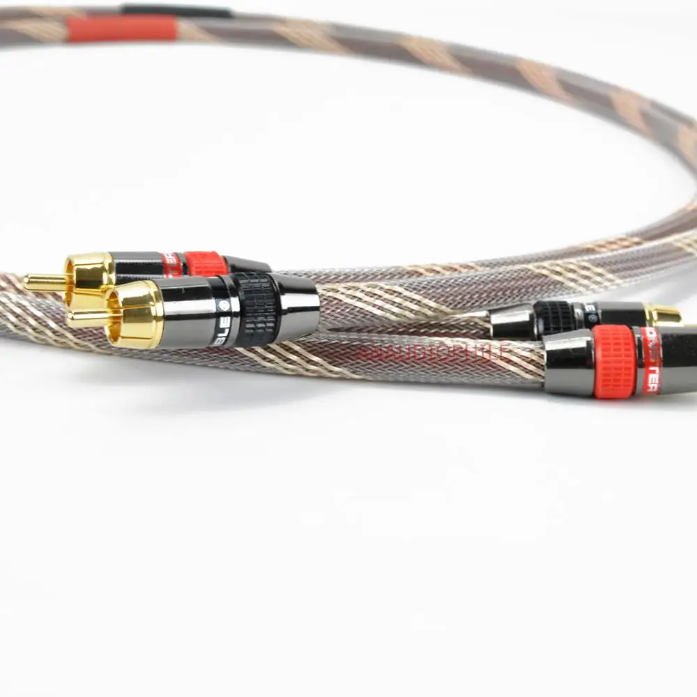 Cabo de Áudio Rca Personalizado para tv e cd Amplificador Hifi Pair 4n Ofc Alta Qualidade - Image 2