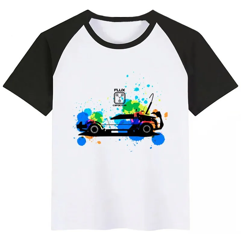 Детская футболка DMC Delorean с принтом Назад в будущее Забавная детская одежда для
