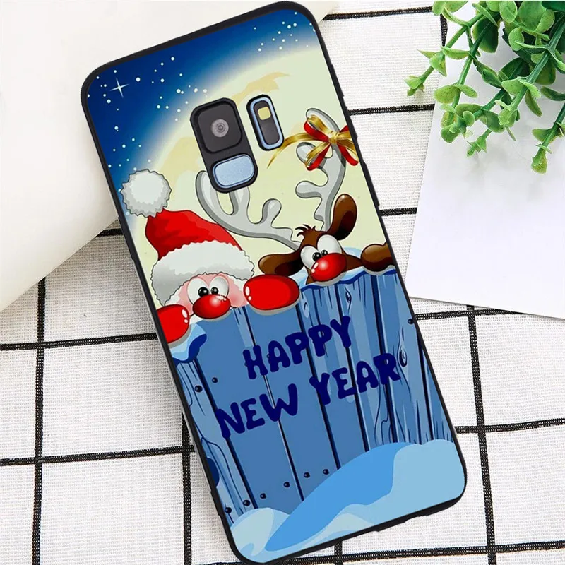 Светодиодный свет Рождества для samsung Galaxy S6 S7 край S8 S9 S10 Plus Note 8, 9, 10, A30 A40 A50 A60 A70 M10 M20 чехол для телефона чехол с мультипликационным принтом