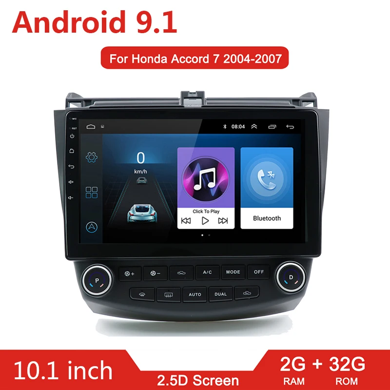 Автомагнитола 2 ГБ + 32 Android 9 1 мультимедийный плеер головное устройство для Honda Accord