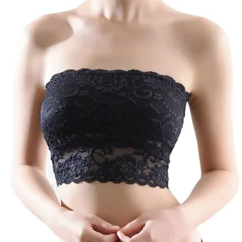 

Women's Sexy Strapless Crop Top Bra Bandeau Boob Tube Lace Casual Crop Boob Tube Top
