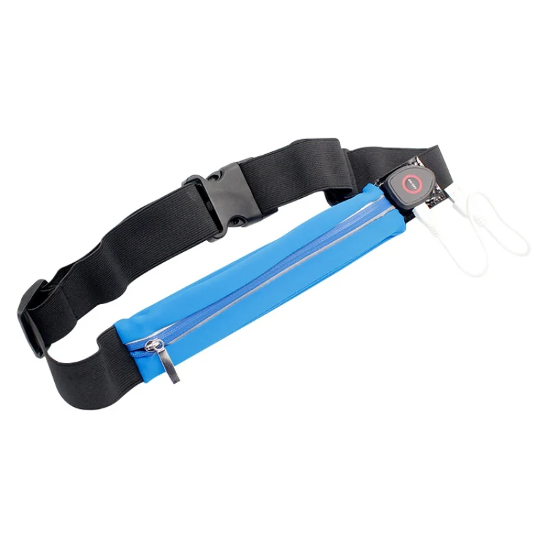 as picture USB Rechargeable Waterproof LED Running Belt Bag Adjustable Strap Travel Sports Waist Pack - Цвет: as picture