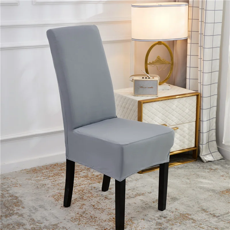 Chair-Cover Stretch Dining-Room Kitchen Spandex Wedding-Banquet Restaurant Solid-Color