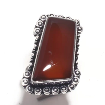

Genuine Agate Ring Silver Overlay over Copper , Size: 7.5 , R6737