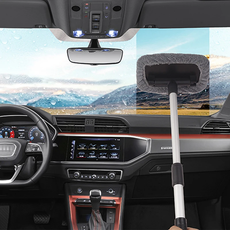 18 дюймов алюминиевый сплав выдвижная щетка для мытья автомобиля Автомобильное ветровое стекло Очищающая салфетка щетка для чистки автомобиля 1" до 18" регулируемая